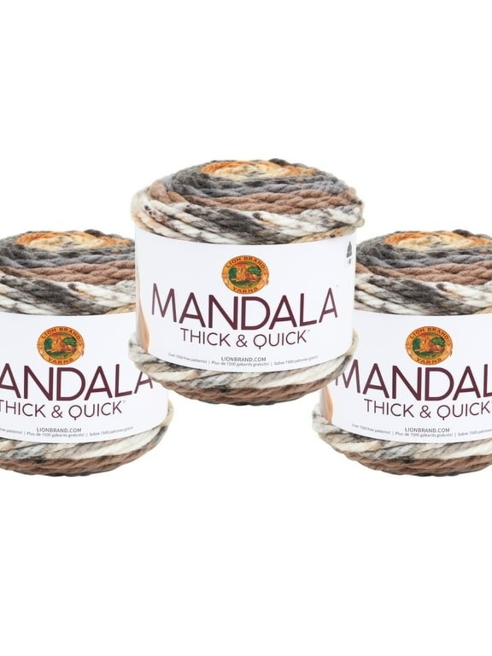 Lion Brand Mandala Thick & Quick Stairwell Yarn 3 Pack Super Bulky NEW